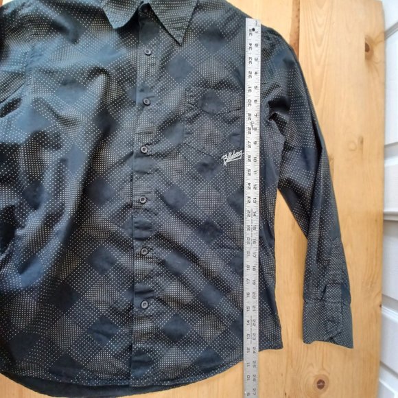 Billabong Long Sleeved Shirt - Black/Cream with logos (3332) - Picture 8 of 9